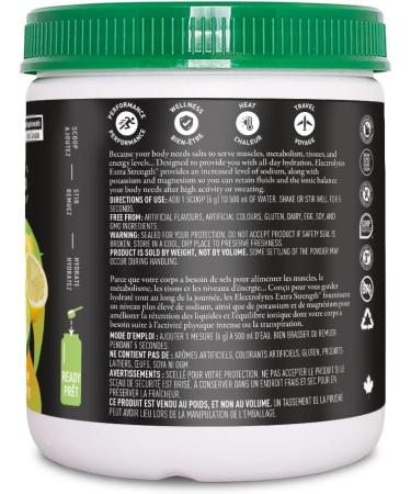 Organika Electrolytes Extra-Strength Powder- Lemon Lime- High in Sodium for Sport Recovery - Saltier Taste Sugar-Free Hydration and Electrolyte Replenishment - 180g - 30 servings Lemon Lime 30 Servings (Pack of 1) - Buy Online on SooperMarket.com