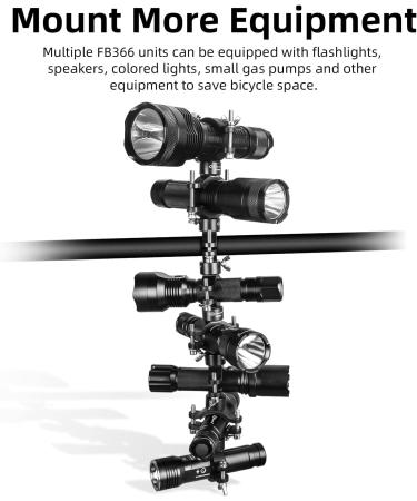 LIGHTFE Bicycle Light Mount Bracket | Aluminum Alloy | Adjustable Fork Special | 360 Rotation | FB366 - Buy Online on SooperMarket.com