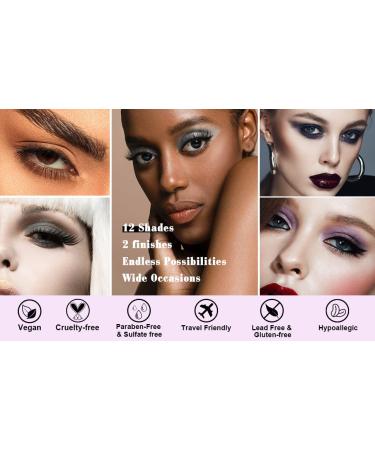 CCbeauty Eyeshadow Stick Set - Waterproof Matte & Glitter Shadow Pencil for Professional Makeup | Long Lasting & Pearlescent | Shimmer Iron Grey 06 - Buy Online on SooperMarket.com