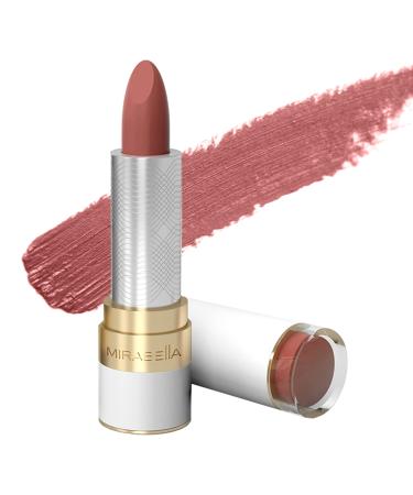Mirabella Full Coverage Lipstick  Rosy Modern Matte - Sealed With A Kiss - Long-Lasting Creamy Lip Color - Rich Makeup with Comfortable Feel and Pure Shine - Paraben-Free - Matte and Shiny Shades