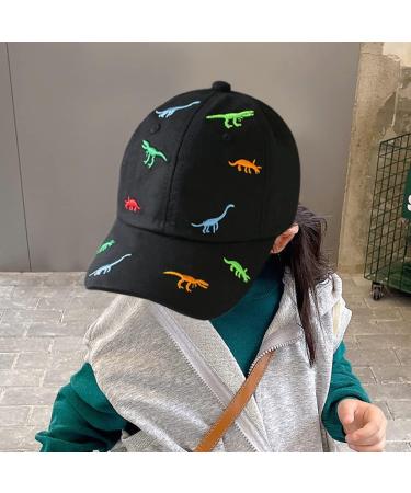 XYIYI Black Dinosaur Cotton Boys Baseball Hat | Toddler Boy Sun Hats Summer Cap - Ages 2-8 - Buy Online on SooperMarket.com