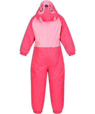 Regatta Children's Mudplay III Waterproof Insulated All-in-One Suit - Size 12-18 Geranium/Pink Blossom - Buy Online on SooperMarket.com