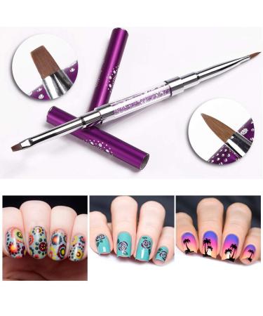 Kalolary 3PCs Acrylic Nail Brushes - Perfect Gel Nail Art & Design Accessories for Professional Nail Care - Buy Online on SooperMarket.com