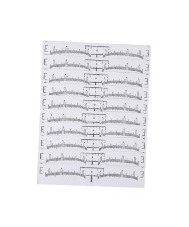 NOLITOY 100pcs Disposable Eyebrow Ruler Eyebrow Stencil Kit Disposable Gauge Eyebrow Trimming Caliper