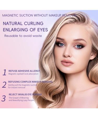 Magnetic Eyelashes - Reusable Co Magnetic Lashes with Applicator | No Glue Needed Natural Look - Buy Online on SooperMarket.com