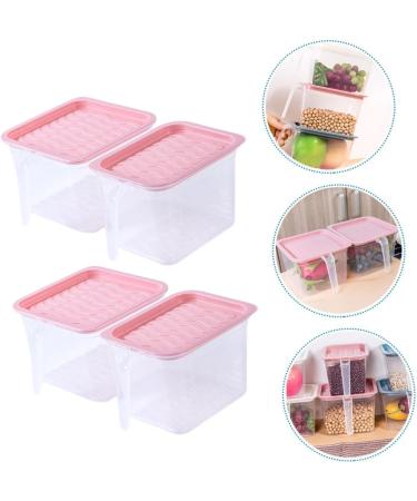 LABRIMP Food Containers 4pcs Box Refrigerator Crisper Refrigerator Containers Vegetable Container Food Household re-usable - Buy Online on SooperMarket.com