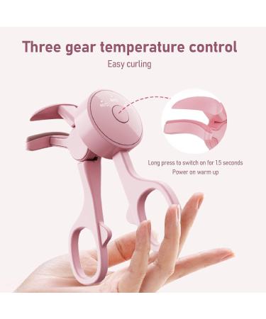 Electric Heated Eyelash Curler 3 Heat Modes Fast Curling Heated Lash Curler for Travel Type C Charging Rechargeable - Buy Online on SooperMarket.com
