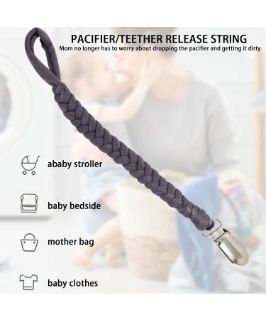 DKDDSSS 4PCS Pacifier Chain - Cotton Pacifier Strap & Clip for Boys & Girls | Secure & Stylish Baby Essentials - Buy Online on SooperMarket.com