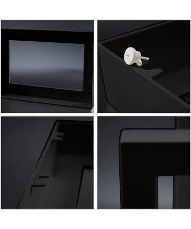 Floral Arranging Vase Set: Black Rectangle Photo Frame Shaped Plastic Ikebana Vases with Flower Frog - Ideal for Ikebana Floral Art Home Decor - Buy Online on SooperMarket.com