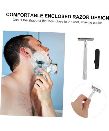 Angoily Manual Safety Razor for Men - Rustproof Double-Edged Single Blade Shaving Razor - Zinc Alloy 10.3x4cm - Eco-Friendly & Durable - Buy Online on SooperMarket.com
