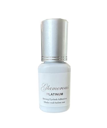 Glamorous Platinum Extra Strong Instant Dry Eyelash Extension Adhesive Sticks to Oil & Wet Lashes by Alluring (5ml Platinum Glue)