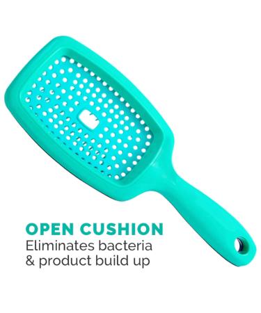 Curl Keeper Flexy Brush - Turquoise | Detangle & Clump Curls - Buy Online on SooperMarket.com