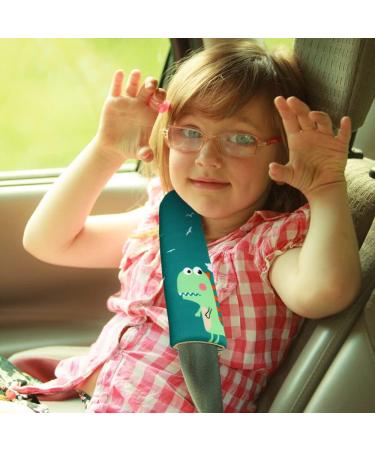 Cute Dinosaur Seat Belt Pads - 2 Pcs Soft Safety Covers for Kids and Adults - Buy Online on SooperMarket.com