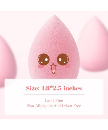 12-Piece Pink Makeup Sponge Set for Flawless Liquid, Cream, and Powder Application - Buy Online on SooperMarket.com