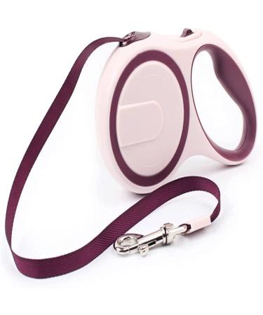 Hycyyfc roller linen 3/5m dog leash for small & large dogs dog leash pull-out with comfortable handle puppy cat belt line roller leash pull-out robust training line adjustable purple 5m