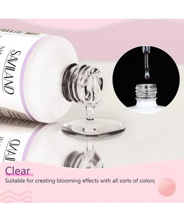 Saviland Blooming Gel - Clear 15ml Nail Polish for Marbles Effect | UV LED Soak Off with Art Brush | Manicure Kit for Salon & DIY - Buy Online on SooperMarket.com
