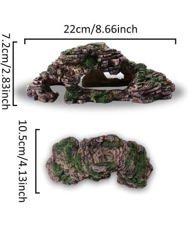 Buy Ctpeng Aquarium Cave Decoration for Betta & Cichlids - Slate Scape Ornament (23cm x 10.5cm x 7.2cm) | International Shipping Available - Buy Online on SooperMarket.com