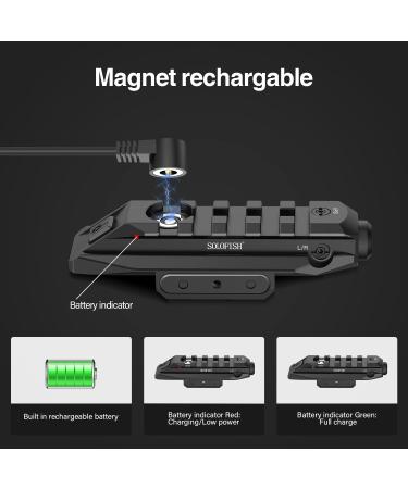 SOLOFISH SL-1107 Green Laser Sight | Low-Profile Tactical Rifle Laser with Picatinny Rail Mount - Magnetic Rechargeable - Buy Online on SooperMarket.com