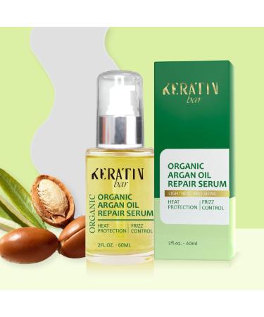 100% Organic Argan Oil Hair Serum | Anti-Frizz Hydrating & Strengthening | Heat Protection & Shine for Dry Damaged Hair - Buy Online on SooperMarket.com