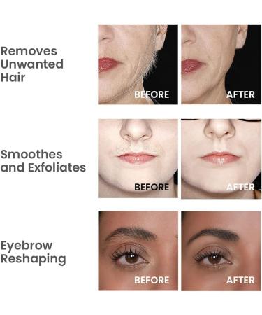 Hollywood Browzer Eyebrow Razor - Facial Hair Remover & Shaper | Blue Opal | Dermaplaning, Exfoliation, Protective Pouch | Unwanted Hair Removal - Buy Online on SooperMarket.com