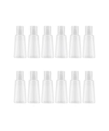 12 Pack 1 oz Empty Bottles with Flip Cap INNOLIFE 30ml Plastic Empty Squeeze Bottle for Liquid Lotions Creams and Toiletries Refillable Travel Size Bottles for Hand Sanitizer 1 Ounces