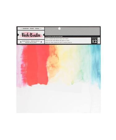 American Crafts Smooth White  140lb Vicki Boutin Mixed Media Foundations Paper