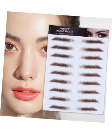 Healeved 4pcs Eyebrow Stickers Eyebrows Makeup Tools False 6d Mold Modify Water Transfer Paper with Ink - Buy Online on SooperMarket.com