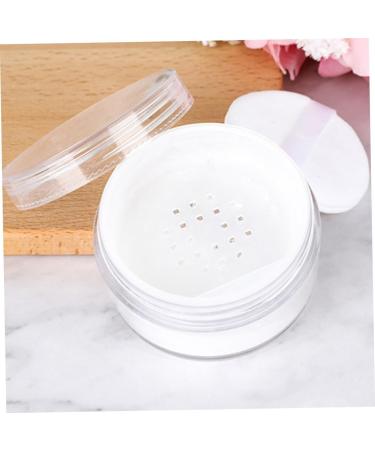 BELLIFFY 10 Pcs Transparent Powder Box Foundation Powder Case Loose Powder Holder Moisturizer Plastic White - Buy Online on SooperMarket.com