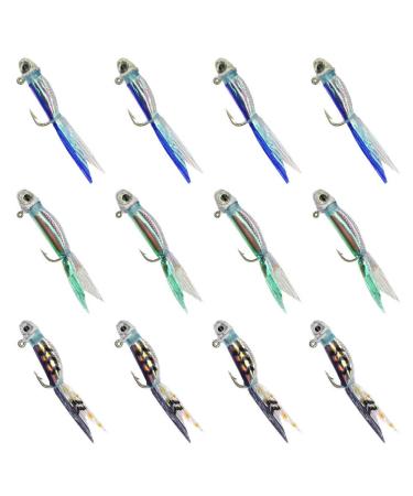 YZD Silverside Minnow Crappie Jig 12pcs 05 3Color Mix