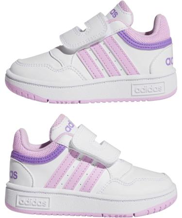 adidas Kids Hoops Mid 2.0 Fitness Shoes - Child 3 UK - White/Lilac/Violet - Buy Online on SooperMarket.com
