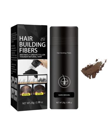 Hair Fibres Dark Brown Hair Building Fibres Hair fluffy Powder Thick Fiber Hair Fibers Natural Formula Time Lasts Hair Thickening Products for Men Women(Dark Brown)