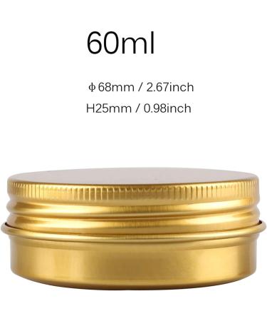 Buy Basic Packing 24 Pieces 60ml Gold Aluminum Jars with Screw Caps - Ideal for Cosmetics & DIY Projects - Buy Online on SooperMarket.com