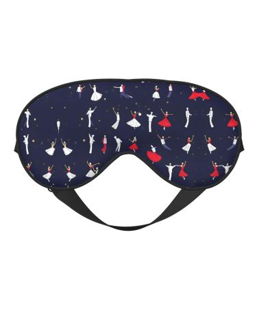 SSIMOO Ballroom Dance Pattern Soft Sleep Eye Mask Female Breathable Eye Patch Perfect for Travel and Relaxation Black