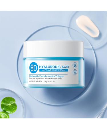 8D Hyaluronic Acid Moisturizer - Anti-Wrinkle Cream for Firming & Hydration - Long-Lasting Face Moisturizer for Men & Women - Buy Online on SooperMarket.com