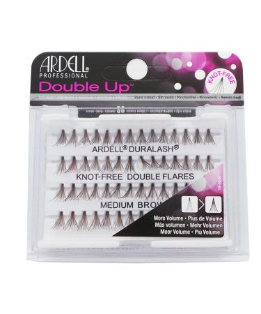 Ardell Double Up Individuals Knot Free Lashes  Medium Brown