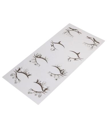 Gogogmee 4 Pairs Halloween Eyeliner Stickers Girl Stickers Hollow-out Eyeshadow Stickers Winged Eyeliner Pvc
