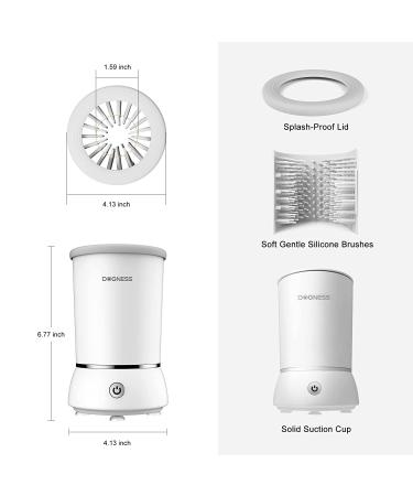 Portable Automatic Dog Paw Cleaner with Soft Silicone Bristles - Ideal for Small & Medium Sized Dogs - White - Buy Online on SooperMarket.com