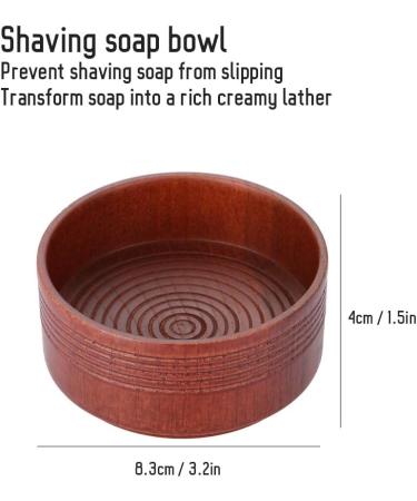 Akozon Wooden Shaving Bowl for Men | Soap Peel & Foam Cup Tool | International Shipping Available - Buy Online on SooperMarket.com