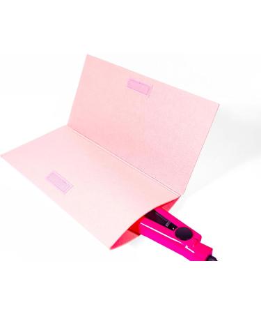 Glamza Hair Straightener Mat & Pouch - Made from Heat Resistant Safety Felt - Ideal for Home & Travel (Pink) - Buy Online on SooperMarket.com