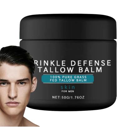 Tallow Face Moisturizer | Wrinkles Defense Tallow Face Wash Tallow Night Serums and Cream | Skin Care Moisturizer for Men Diminish Fine Lines and Wrinkles 50g - Buy Online on SooperMarket.com