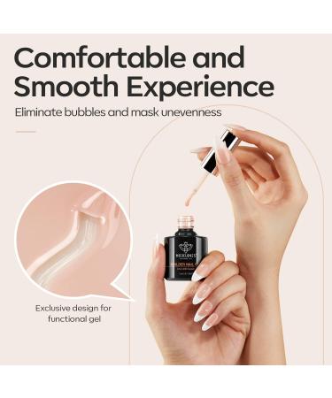 Modelones 8-in-1 Gel Nail Polish Builder Neutral Nude Brown 15ml - Nail Strengthener, Extension Gel, Base & Glue Gel in Bottle - Pack of 1 - Buy Online on SooperMarket.com