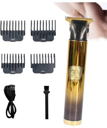 Dous T9 Electric Hair - T-Electric Cordless Beard Trimmer Cordless T-Hair Trimmer for Mustaches Nose Hair Grooming with 4 Guide Comb Gold Black - Buy Online on SooperMarket.com