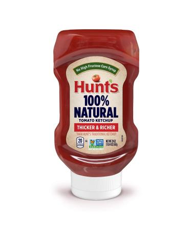 Hunts All Natural Tomato Ketchup, 20 Ounce (Pack of 12)