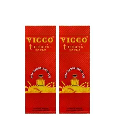 Vicco Turmeric Skin Cream with Sandalwood Oil -70g X 2 Pack