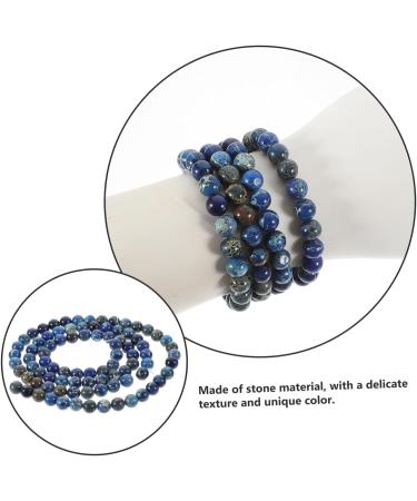 STOBOK 2Pcs stone bracelet Stone delicate delicate bracelet stone necklace bead accessories Bracelet beads wristband decorative bracelet Scattered beads decorate beading Blue 0.60X0.60X0.60CM - Buy Online on SooperMarket.com