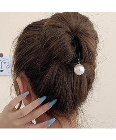 3pcs Pearl Hair Bun Maker for Women Lazy Hair Curler Bun Clips Flexible Foam Sponge Donut Maker for Making DIY Hair Styles Magic Hair Styling Tool Accessories(black) - Buy Online on SooperMarket.com