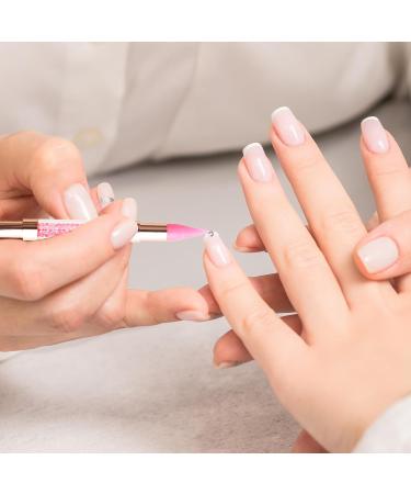 LLMSIX Rhinestones Picker Doting Pen Dual-Ended Wax Pencil Pen Rhinestone Picker Dotting Pen Rhinestones Applicator with Acrylic Handle for Gem Stone Jewelry Nail Art DIY Craft (Pink) - Buy Online on SooperMarket.com