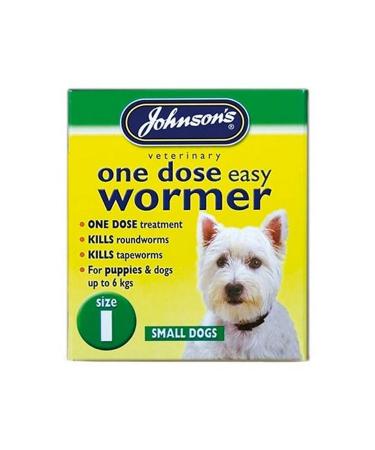 Small upto 6 kg - Johnsons One Dose Easy Wormer Tablet Worming Dogs Dewomer
