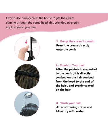 3-second Silk & Gloss Hair Straightening Cream Fast Straightening Nourishing Set 2022 New Hair Straightening Treatment Cream With Comb For All Hair Types (1 pc) - Buy Online on SooperMarket.com