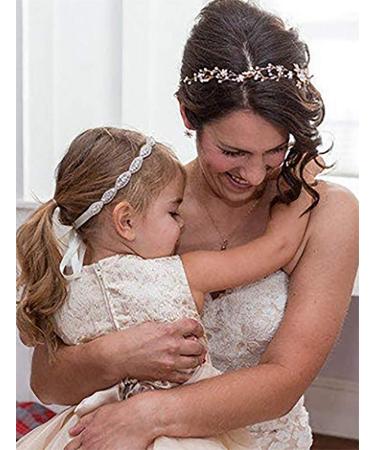 Denifery Rhinestone Crystal Flower Girl Headband - Perfect for Weddings, Festivals and Holidays - Buy Online on SooperMarket.com